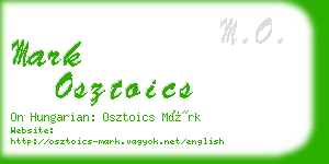 mark osztoics business card